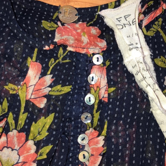 Free People Flower Pattered Shirt - Picture 2 of 3